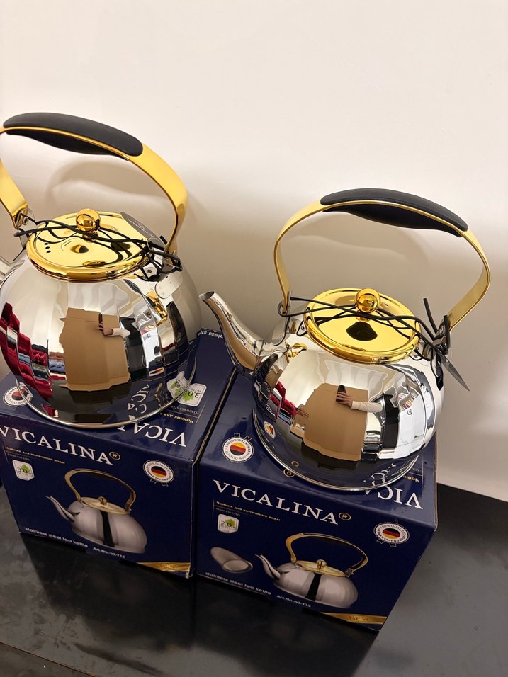 Altın Renkli Paslanmaz Çelik Çaydanlık - Görsel 5