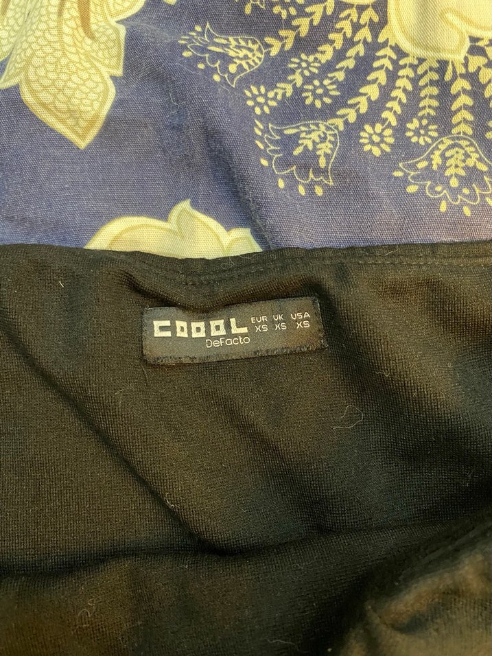 Drapeli Siyah Midi balon Etek - Görsel 2