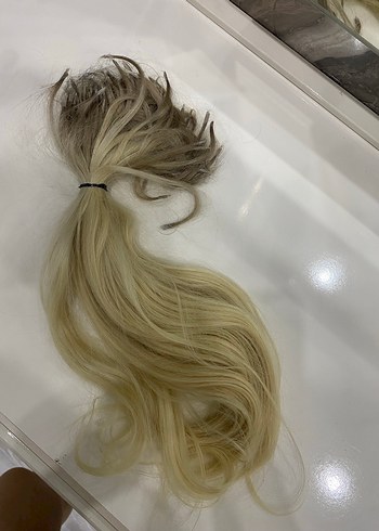 Bej ve Gri Kürklü Bohem Saç Aksesuarı - Görsel 2