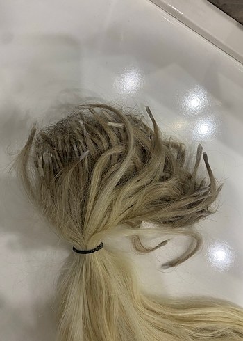 Bej ve Gri Kürklü Bohem Saç Aksesuarı - Görsel 4