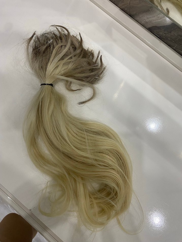 Bej ve Gri Kürklü Bohem Saç Aksesuarı - Görsel 2