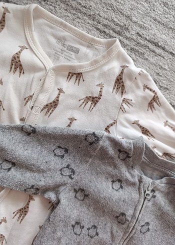 Gri Yumuşak Dokulu Uzun Kollu Bebek Tulumu - Görsel 2