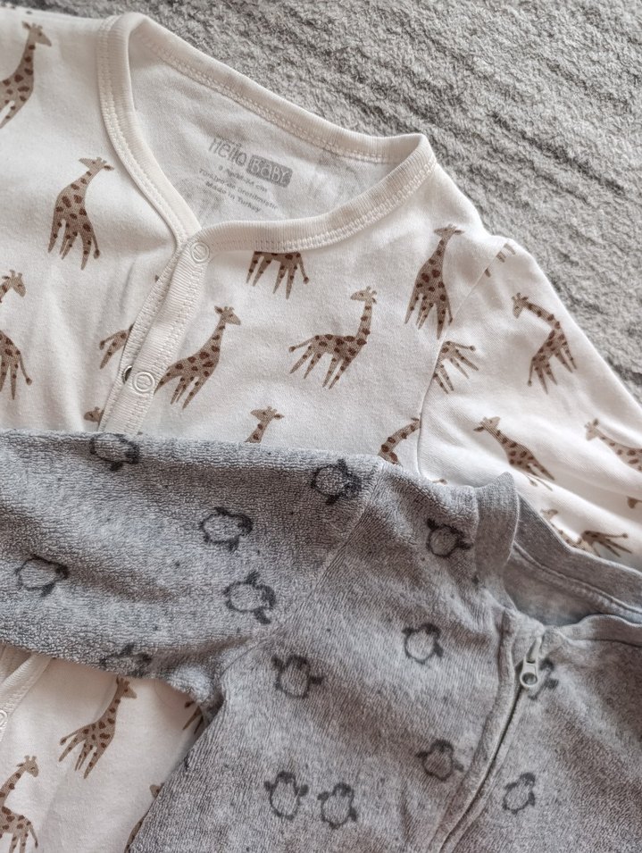 Gri Yumuşak Dokulu Uzun Kollu Bebek Tulumu - Görsel 2