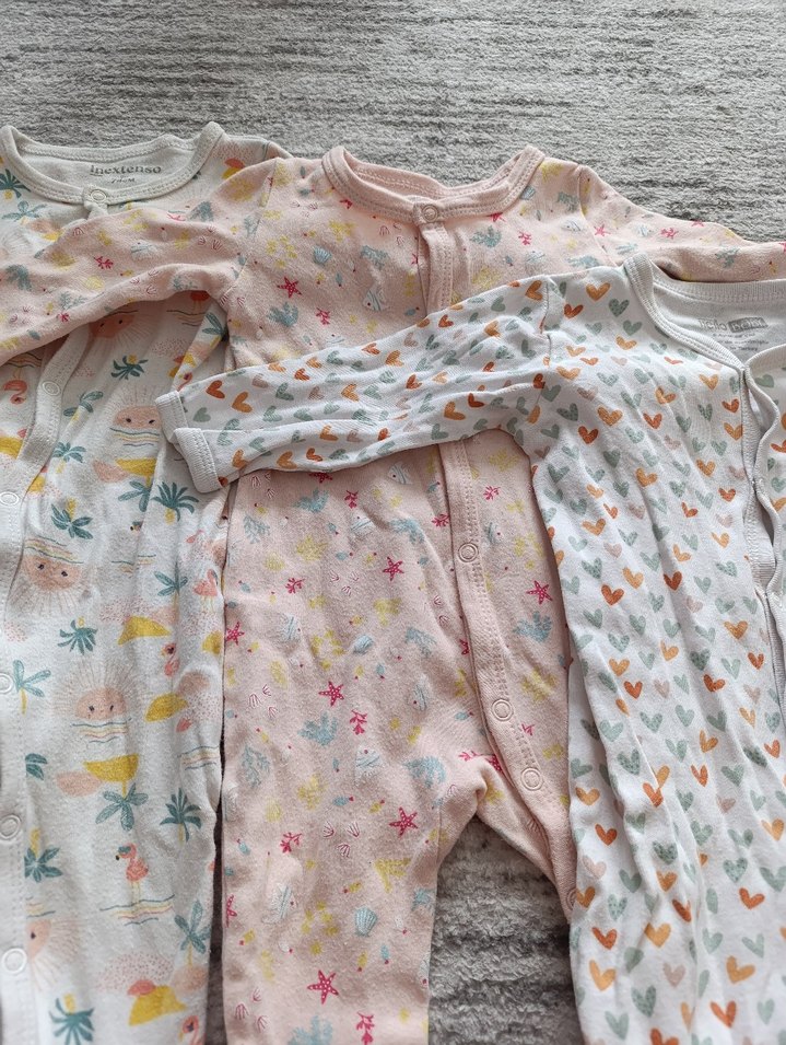 6lı Kız Bebek Uzun Kollu Pijama Seti Pamuk - Görsel 4