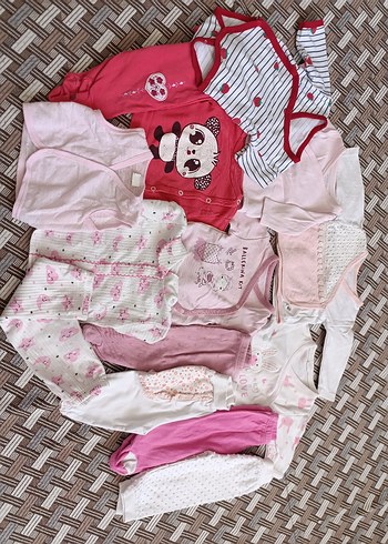 Pembe Kız Bebek Dantelli Uzun Kollu Kıyafet Seti - Görsel 2