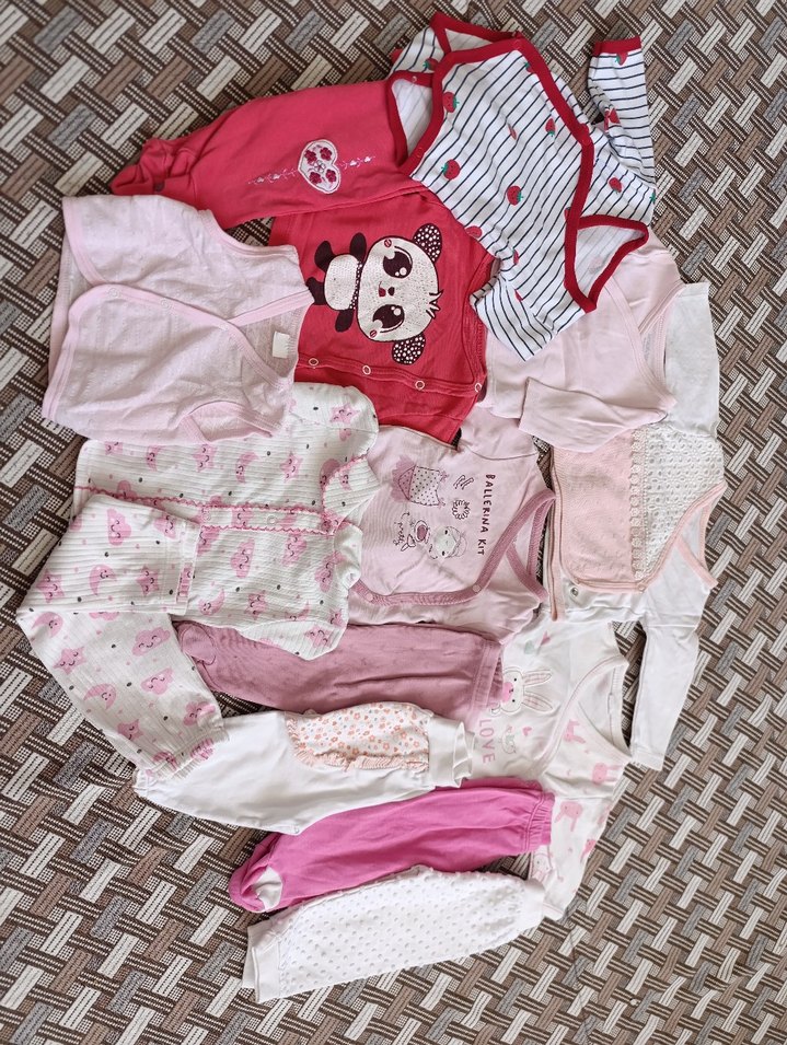 Pembe Kız Bebek Dantelli Uzun Kollu Kıyafet Seti - Görsel 2