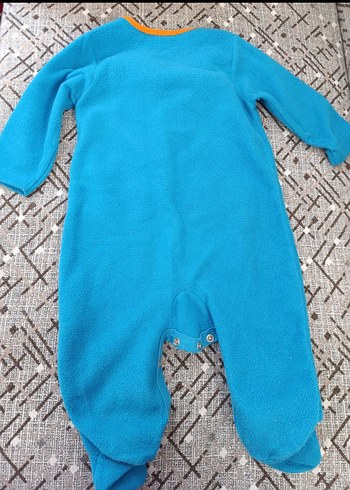 Turuncu Detaylı Uzun Kollu Erkek Bebek Tulum - Görsel 2