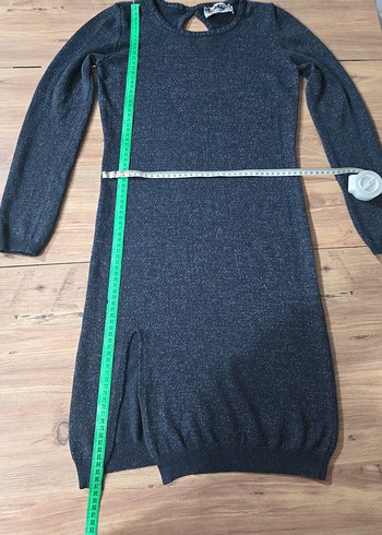 Gri İnce Triko Kadın Elbise - Görsel 7