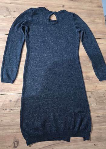 Gri İnce Triko Kadın Elbise - Görsel 4