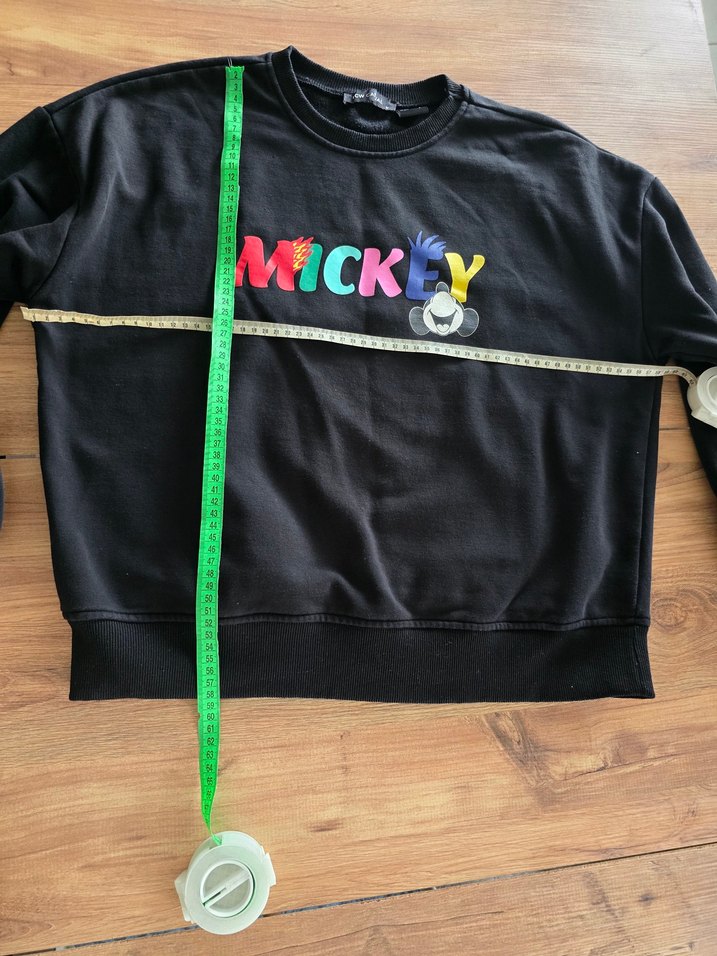 Siyah Mickey Baskılı Oversize Sweatshirt - Görsel 4