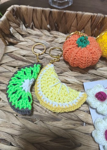 Renkli Örgü Bohem Anahtarlık Seti - Görsel 6