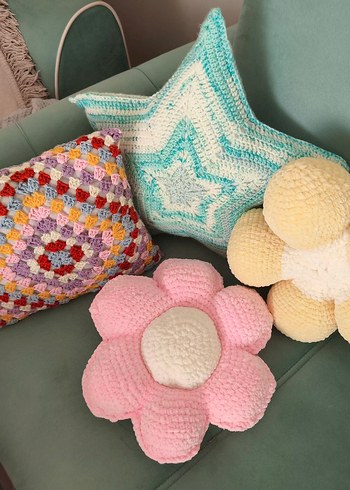 Renkli Nakışlı Dekoratif Yastık - Görsel 6