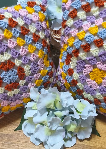 Renkli Nakışlı Dekoratif Yastık - Görsel 2