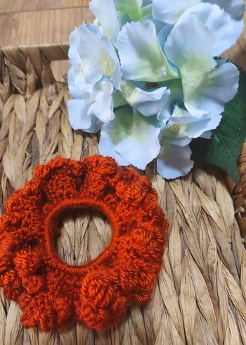 Kırmızı Örgü Kadın Saç Tokası - Görsel 5