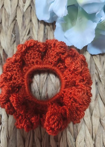 Kırmızı Örgü Kadın Saç Tokası - Görsel 2