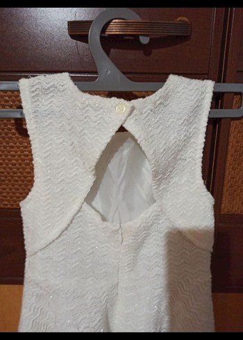 Kız Çocuk Beyaz Örgü Kolsuz Elbise xxs 32 - Görsel 3