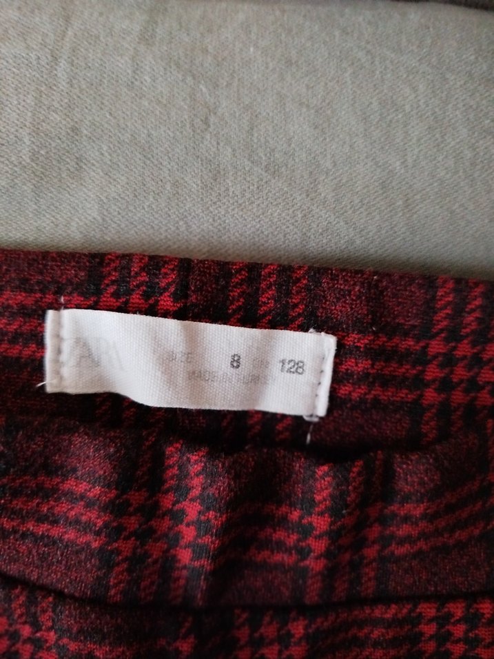 kız çocuk ekose pantolon bordo - Görsel 2