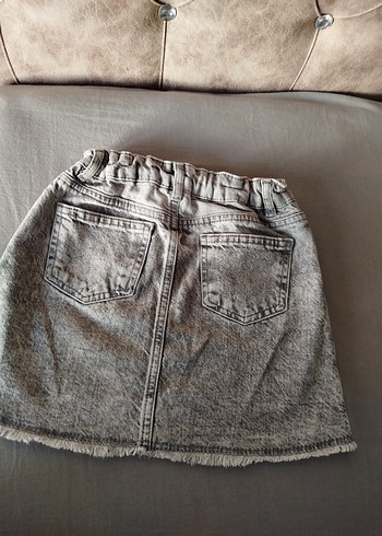 gri kot etek kız çocuk - Görsel 2