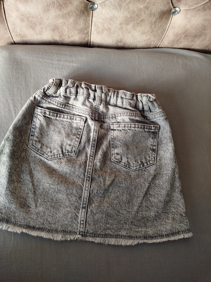 gri kot etek kız çocuk - Görsel 2