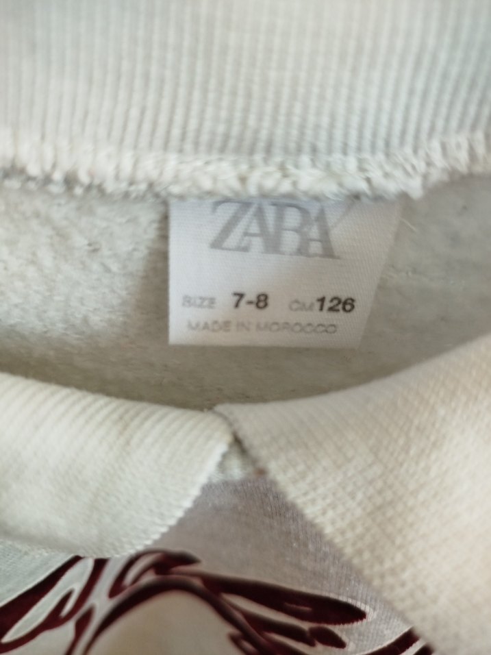 Gri kız çocuk zara 7/8 yaş sweatshirt - Görsel 2