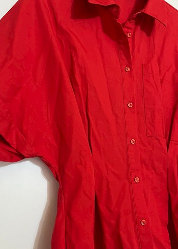 Kırmızı Kısa Kollu tulum - Görsel 2