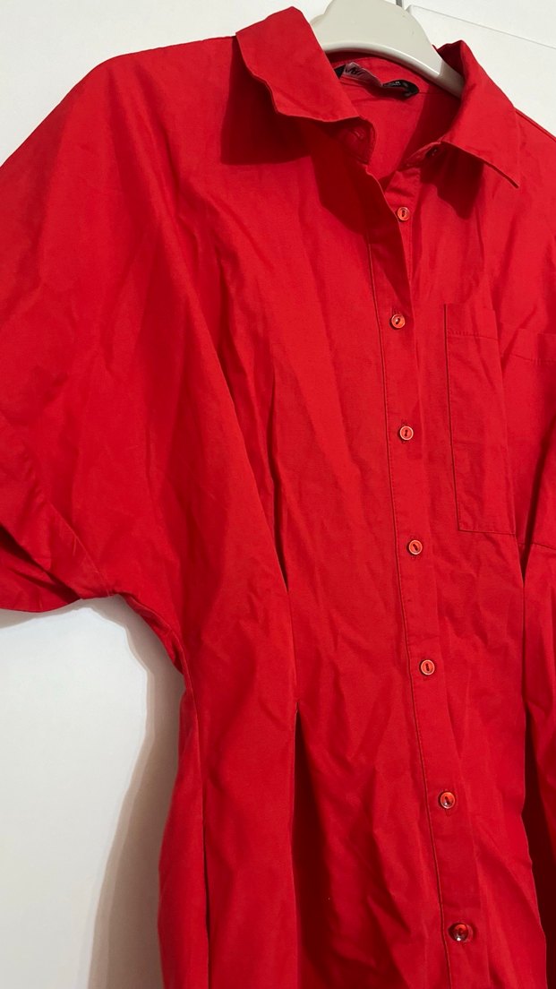 Kırmızı Kısa Kollu tulum - Görsel 2