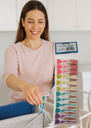 12'li Silikonlu Renkli Mandal Seti A KALİTE - Görsel 2