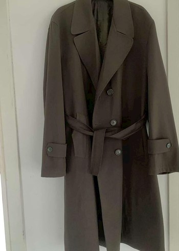 Gri Midi Kemerli Erkek Kaban - Görsel 2