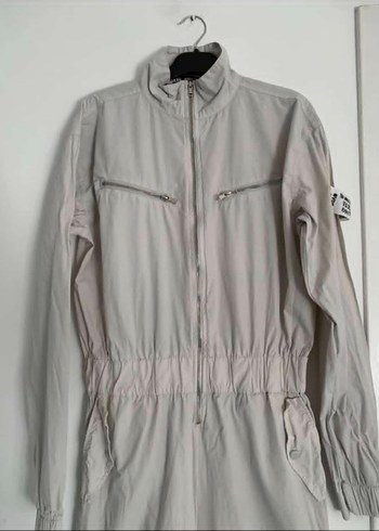 Gri unisex Midi Tulum, Uzun Kollu, Regular Fit . - Görsel 2