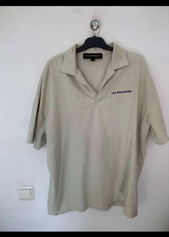 Bej Keten Regular Fit Kısa Kollu Polo Tişört - Görsel 2