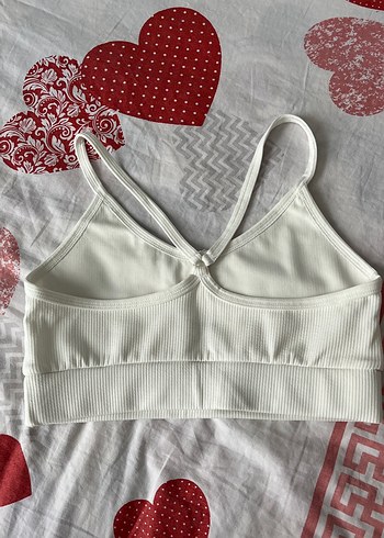 Beyaz Mini Spor Sütyeni - Görsel 2