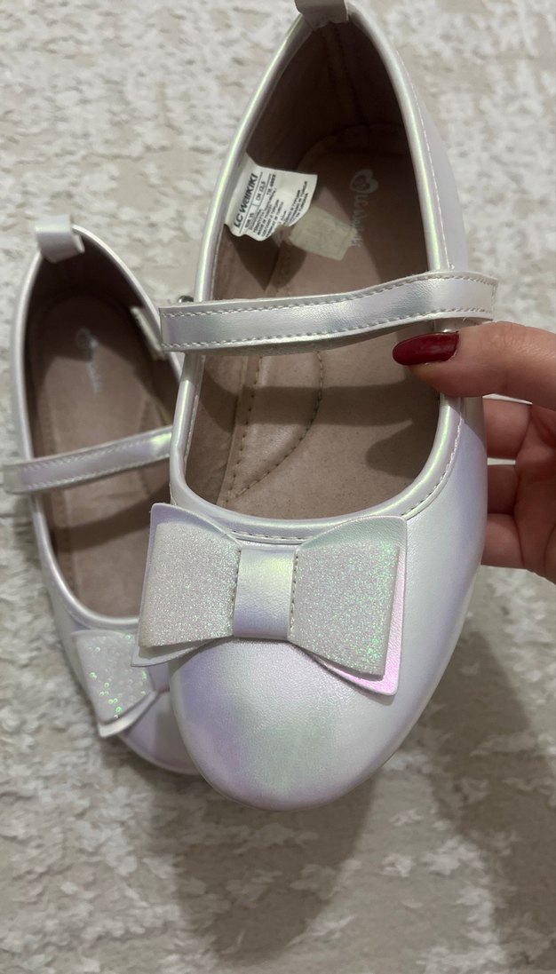 Kız Çocuk Beyaz Fiyonk Detaylı Babet Ayakkabı - Görsel 3