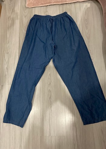 Kadın Mavi Uzun Kot Takım Ahşap Düğmeli - Görsel 5