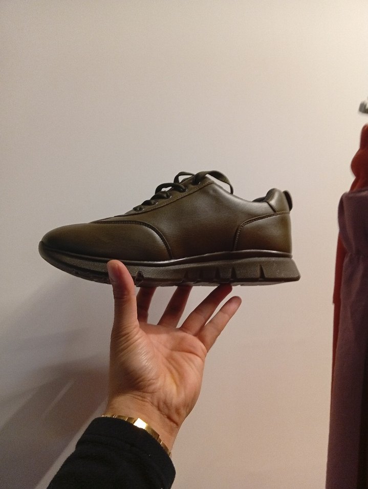 Kahverengi Erkek Spor Ayakkabı Velcro - Görsel 3