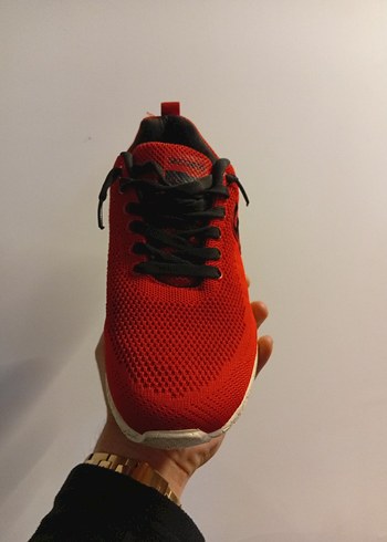 Kırmızı Bağcıklı Kadın Spor Ayakkabı - Görsel 3