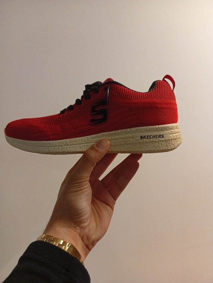 Kırmızı Bağcıklı Kadın Spor Ayakkabı - Görsel 2