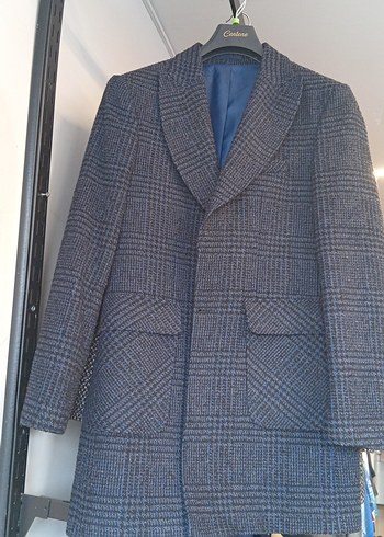 Düğmeli Kırmızı Uzun Erkek Kaban - Görsel 5