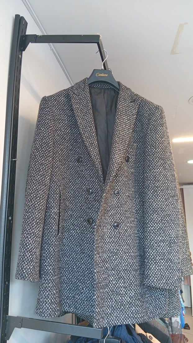 Düğmeli Kırmızı Uzun Erkek Kaban - Görsel 4