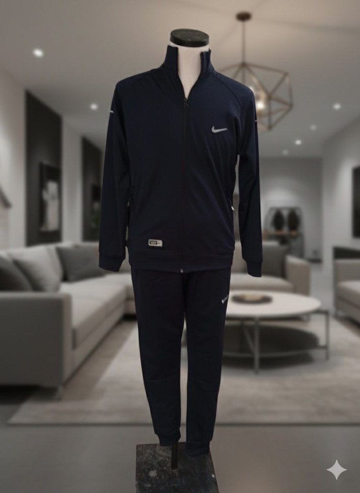 Erkek Lacivert Yüksek Yaka Eşofman Takımı - Görsel 2