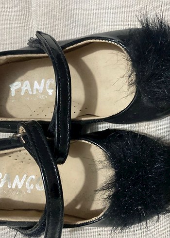 Kız Çocuk Siyah Kürklü Babet Ayakkabı - Görsel 2