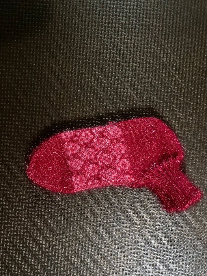 Bordo Nakışlı Kız Patiği - Görsel 2