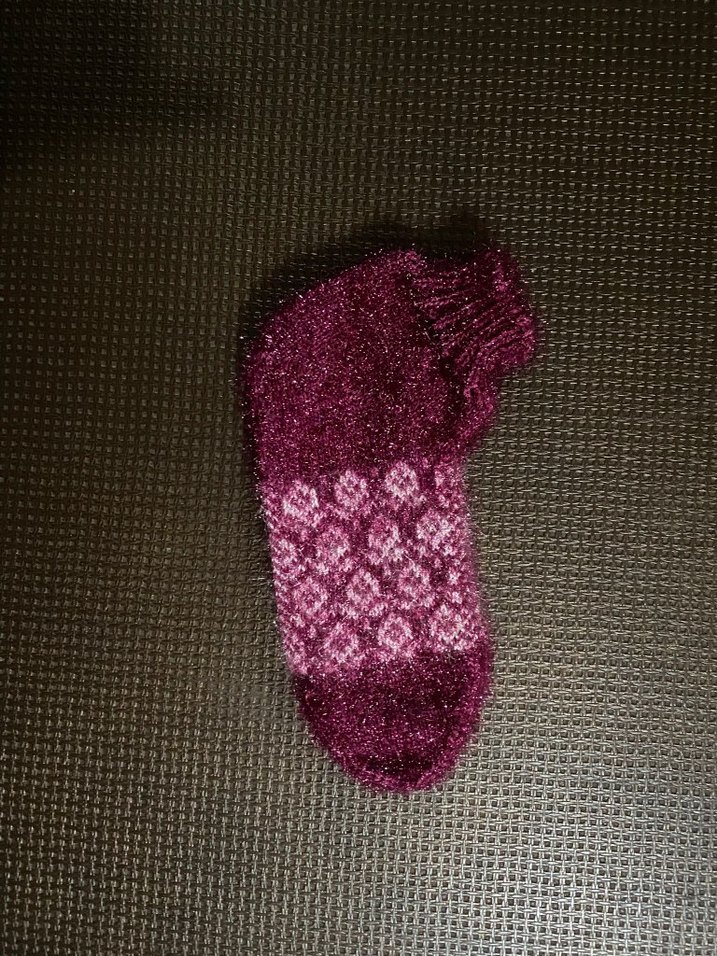 Bordo Kız Çocuk Triko Çorap - Görsel 2