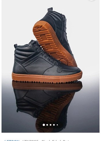 Erkek Siyah Sokak Stili Kauçuk Bot - Görsel 4