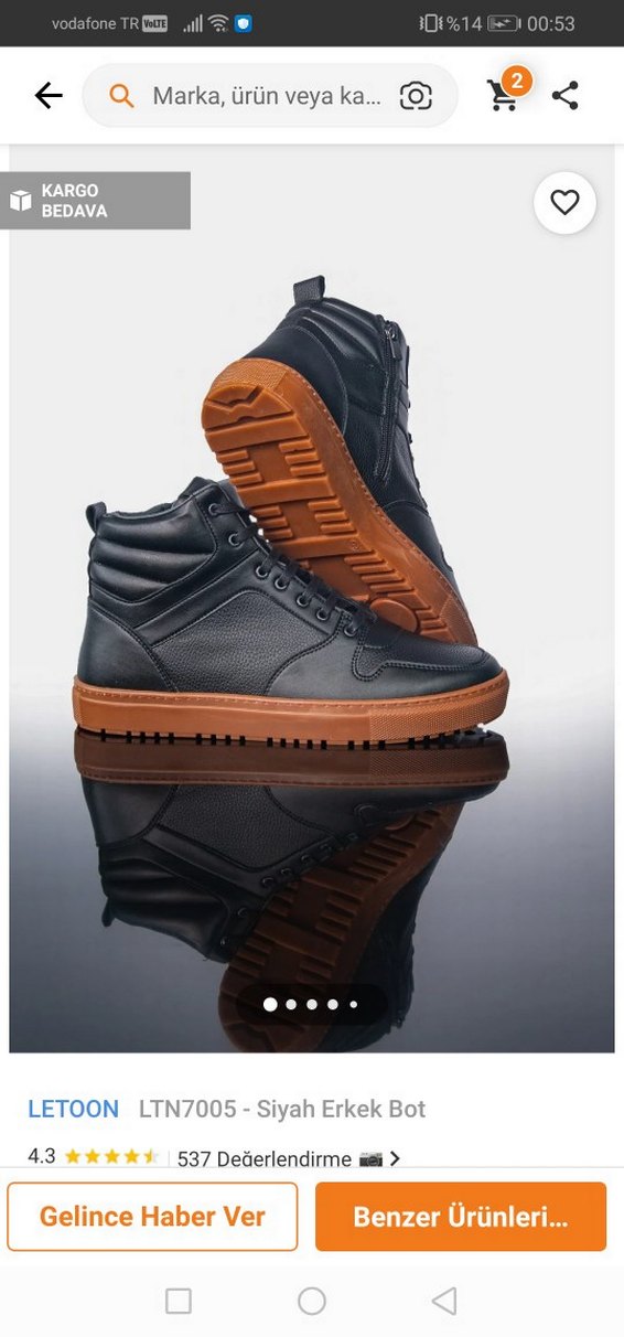 Erkek Siyah Sokak Stili Kauçuk Bot - Görsel 4