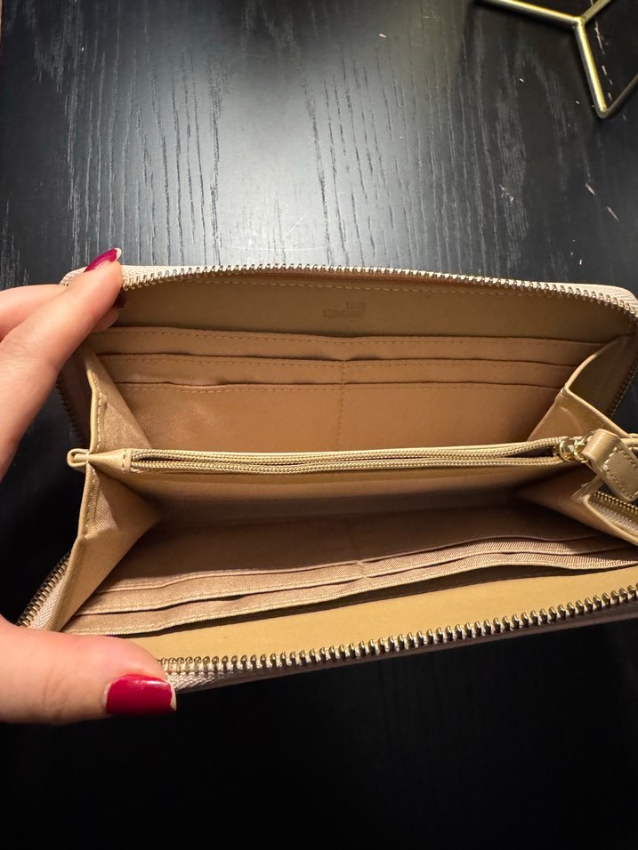 Love Moschino Pudra Rengi Deri Fermuarlı Cüzdan - Görsel 3