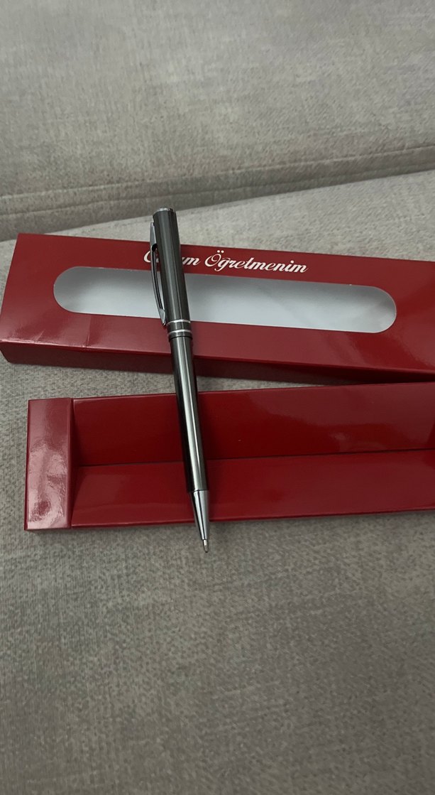 Bordo Metal Tükenmez Kalem - Canım Öğretmenim - Görsel 2