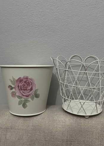 Beyaz Çiçek Desenli Seramik Vazo - Görsel 5