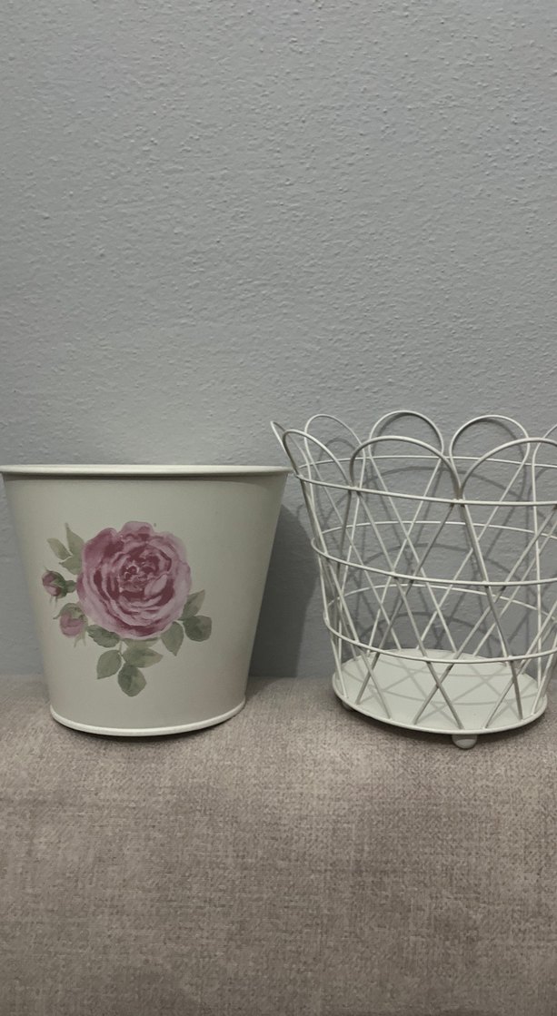 Beyaz Çiçek Desenli Seramik Vazo - Görsel 5