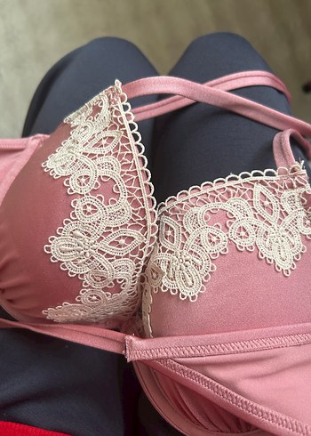 Pembe Bohem Dantel Detaylı Sütyen - Görsel 4