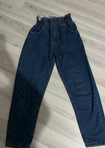 Mavi Bol Kesim Midi Kot Pantolon - Görsel 2